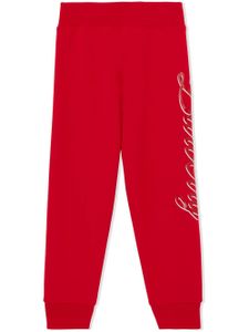 Burberry Kids pantalon de jogging à logo imprimé - Rouge