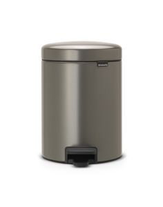 Brabantia newIcon pedaalemmer 5 liter met kunststof binnenemmer - Platinum