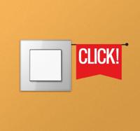 Humorristische Muursticker Lichtschakelaar