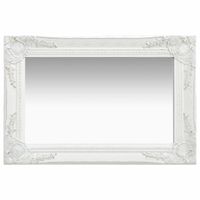 VidaXL Wandspiegel barok stijl 60x40 cm wit