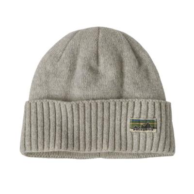 Patagonia Brodeo Beanie Muts OG Legacy Label: Crisp Grey One Size