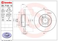 Remschijf BREMBO, Remschijftype: Massief, u.a. für VW