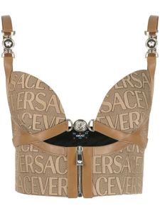 Versace haut bustier Versace Allover - Marron