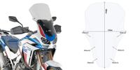 GIVI Windscherm, moto en scooter, D1178ST Verhoogd transparant
