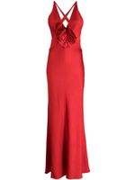 Silvia Tcherassi Daniela flower-detailing dress - Rouge