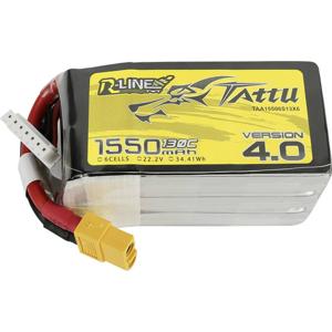 Tattu LiPo accupack 22.2 V 1550 mAh Aantal cellen: 6 Block XT60