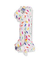 HEMA Folieballon cijfer 1 60cm confetti (mosterdgeel)