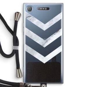 Marmeren pijlen: Sony Xperia XZ1 Transparant Hoesje met koord