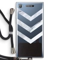 Marmeren pijlen: Sony Xperia XZ1 Transparant Hoesje met koord