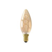 LED volglas Flex Filament Kaarslamp 220-240V 4W 136lm E14 B35, Goud 1800K Dimbaar - Calex LED volglas Flex Filament Kaarslamp 220-240V 4W 136lm E14 B35, Goud 1800K Dimbaar - Calex