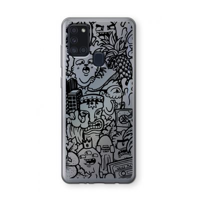 Vexx Black Mixtape: Samsung Galaxy A21s Transparant Hoesje