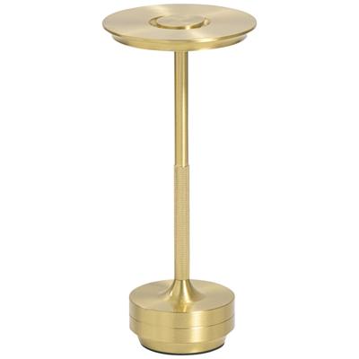 Leen Bakker - Tafellamp Lux Goudkleur USB LED - 27,5x13x13 Cm - Metaal - Goudkleurig