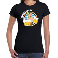 Oktoberfest verkleed t-shirt voor dames - Duitsland/duits bierfeest kostuum/kleding - zwart - thumbnail