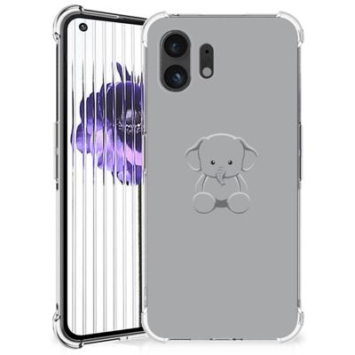 Nothing Phone (2) Stevig | Bumper Hoesje | Grijs Baby Olifant