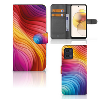 Book Case voor Motorola Moto G73 Regenboog - thumbnail