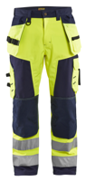 Blåkläder Werkbroek softshell High-Vis 15672517 | High Vis Geel/Marineblauw | Maat 46 - 7330509405505