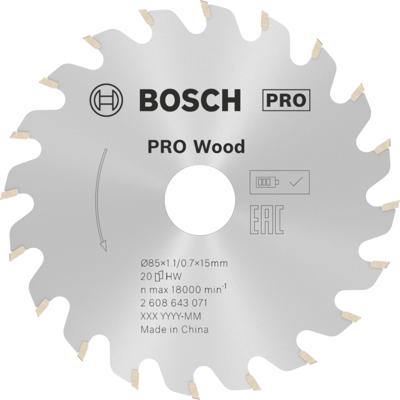 Bosch Accessoires Cirkelzaagblad standard for wood 85mm | voor GKS 10,8 - 2608643071