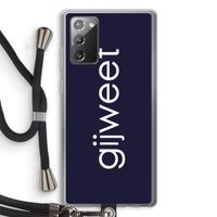 Gijweet: Samsung Galaxy Note 20 / Note 20 5G Transparant Hoesje met koord