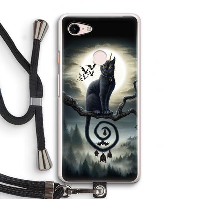Moonlight Companions: Pixel 3 Transparant Hoesje met koord