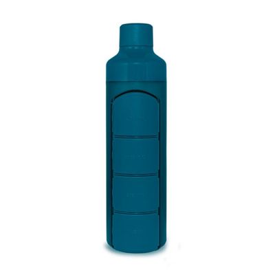 Yos Water Bottle & Pill Box Daily Bold Blue