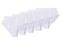 esmara Set van 5 dames onderbroeken (Wit, XL (48/50))
