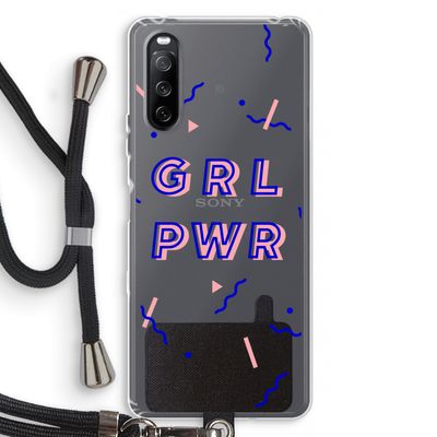 GRL PWR: Sony Sony Xperia 10 III Transparant Hoesje met koord