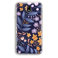 Flowers with blue leaves: Samsung Galaxy J7 (2017) Transparant Hoesje