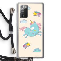 Vliegende eenhoorn: Samsung Galaxy Note 20 / Note 20 5G Transparant Hoesje met koord