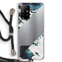 Golven: Oppo A94 5G Transparant Hoesje met koord