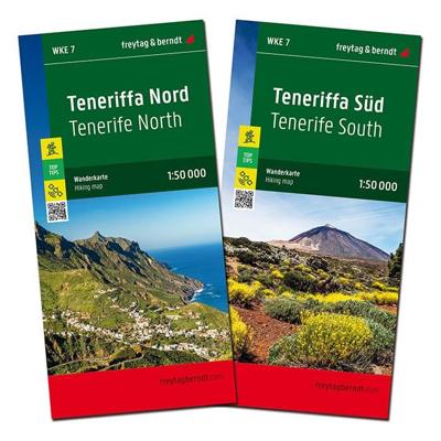 Wandelkaart - Wegenkaart - landkaart Tenerife Noord + Zuid | Freytag & Berndt