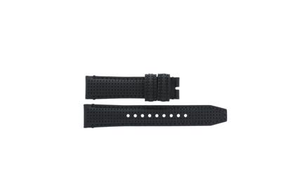 Horlogeband Burberry BU7854 Leder Zwart 20mm