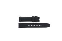 Horlogeband Burberry BU7854 Leder Zwart 20mm