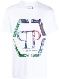 Philipp Plein t-shirt en coton à logo imprimé - Blanc