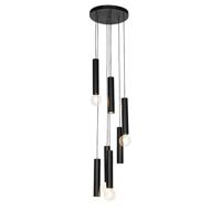 QAZQA Design hanglamp zwart rond 7-lichts - Tuba