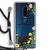 Gele bloemen: OnePlus 7 Pro Transparant Hoesje met koord