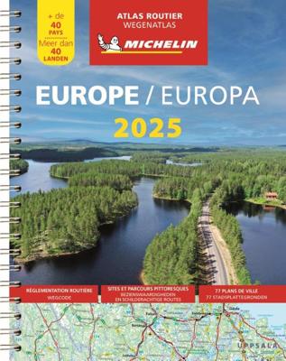 Wegenatlas Europa 2025 | Ringband | A4-Formaat | Michelin