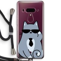 Cool cat: HTC U12+ Transparant Hoesje met koord