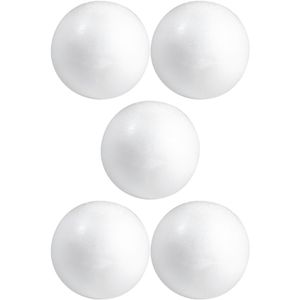 5x Beschilderbare piepschuim ballen/bollen 10 cm