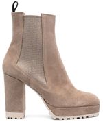 Roberto Festa 105mm platform suede ankle boots - Tons neutres - thumbnail