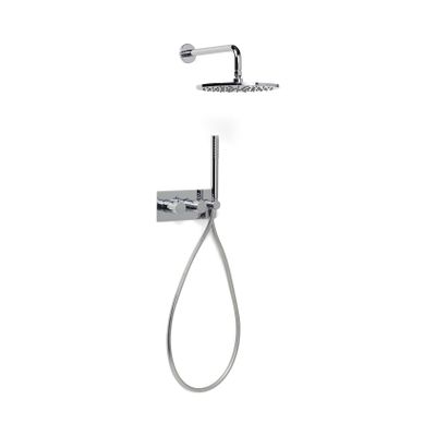 Regendouche set Blue Label Brondby | Inbouw | Thermostaatkraan | 2-weg | Rond | Chroom