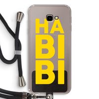 Habibi Blue: Samsung Galaxy J4 Plus Transparant Hoesje met koord Habibi Blue: Samsung Galaxy J4 Plus Transparant Hoesje met koord