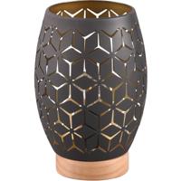 LED Tafellamp Zwart-Goud Metaal met E27 Fitting - Stijlvolle Tafelverlichting