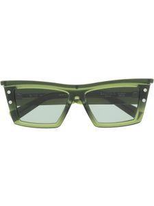 Balmain Eyewear lunettes de soleil teintées à monture carrée - Vert