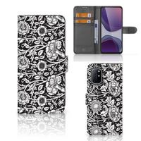 OnePlus 8T Hoesje Black Flowers