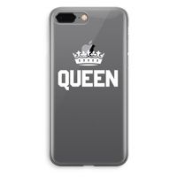Queen zwart: iPhone 8 Plus Transparant Hoesje Queen zwart: iPhone 8 Plus Transparant Hoesje