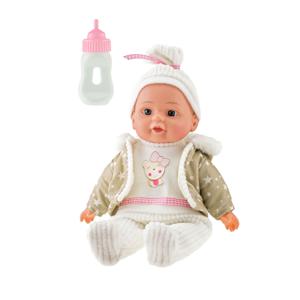 Toi-Toys Lovely Baby Babypop Winterkleren en Flesje