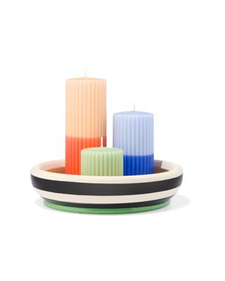 HEMA Kaarsenplateau Ø25cm Keramiek Zwart-wit (zwart/wit)