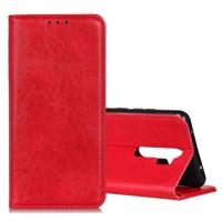 Voor OPPO A9 (2020) magnetische retro Crazy Horse textuur horizontale Flip lederen draagtas met houder & kaartsleuven (rood)