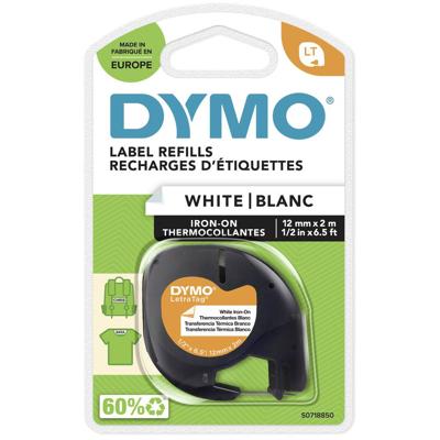 DYMO LT Labeltape PET Tapekleur: Wit Tekstkleur: Zwart 12 mm 2 m