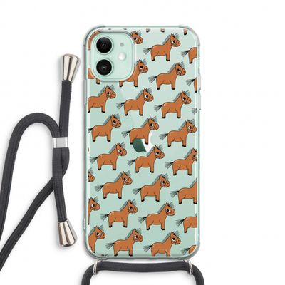 Pony: iPhone 11 Transparant Hoesje met koord